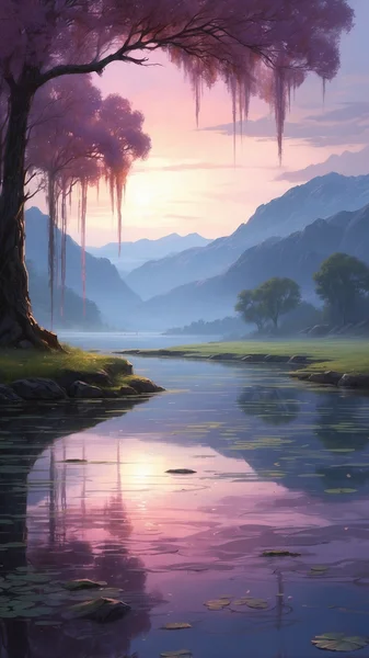 Mystical night sky background for fireflies scene