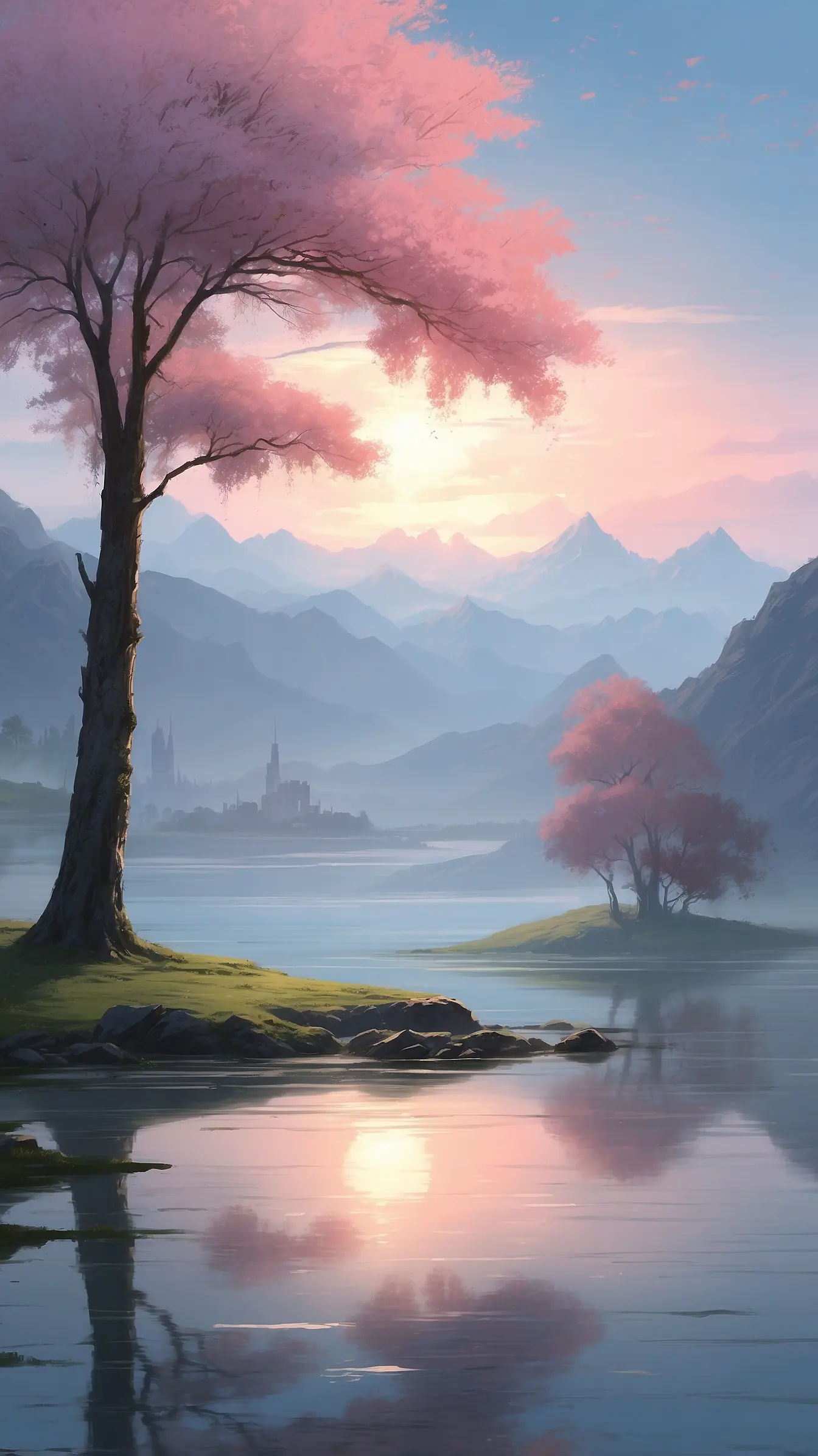 Mystical background for soul echo scene