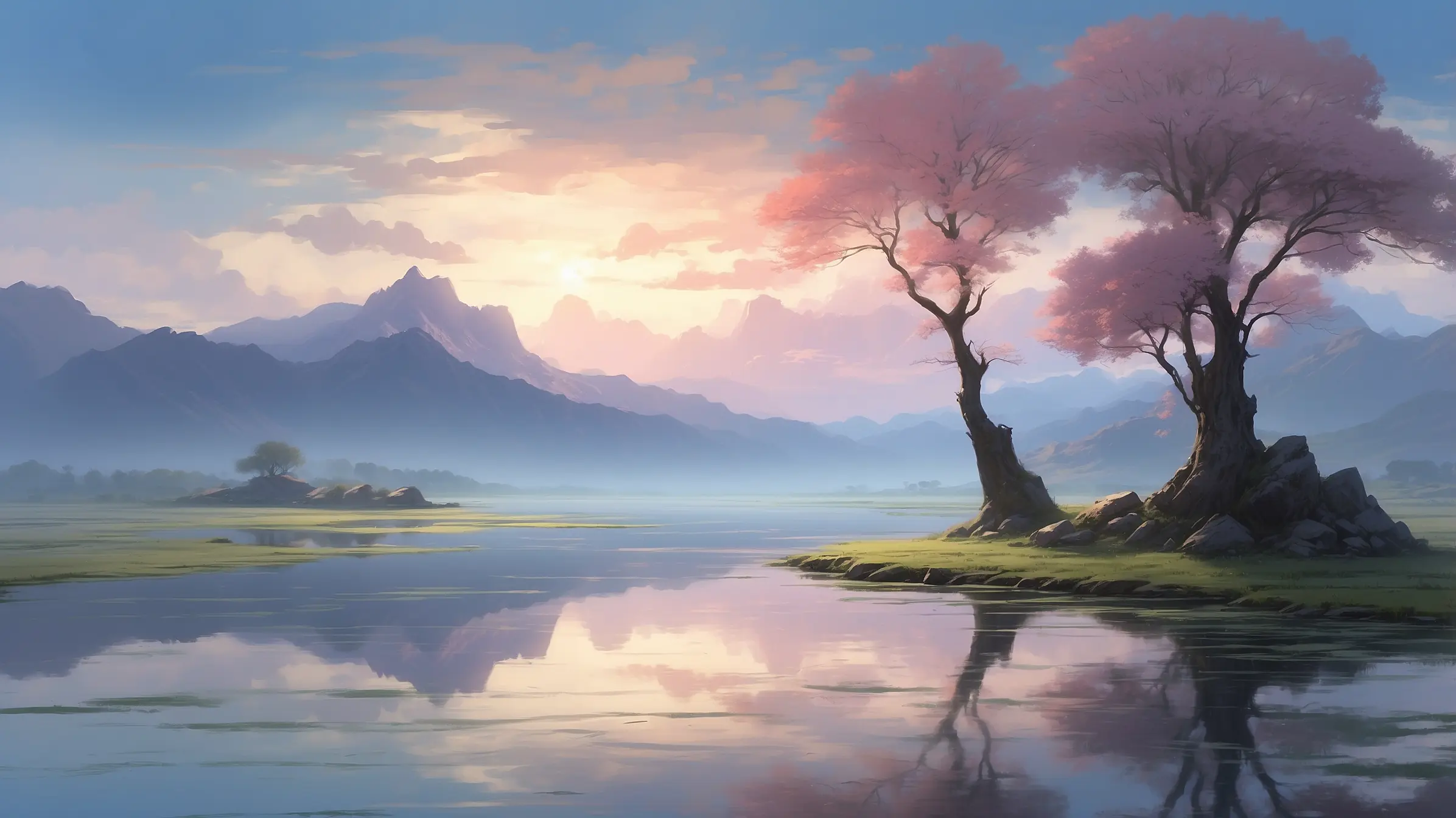 Mystical background for soul echo scene
