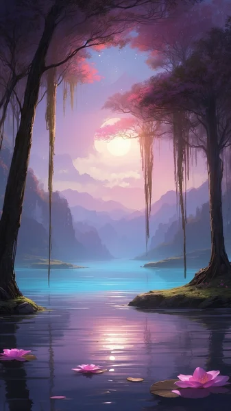 Mystical background for soul tree scene