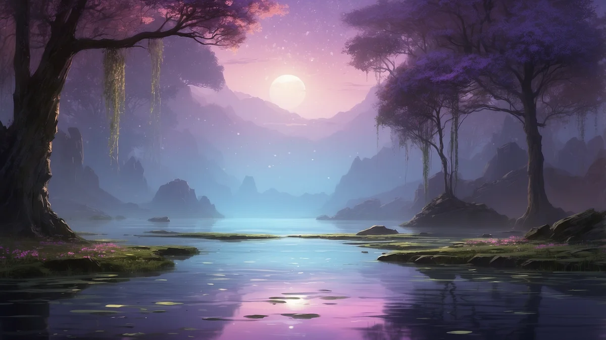 Mystical background for soul tree scene
